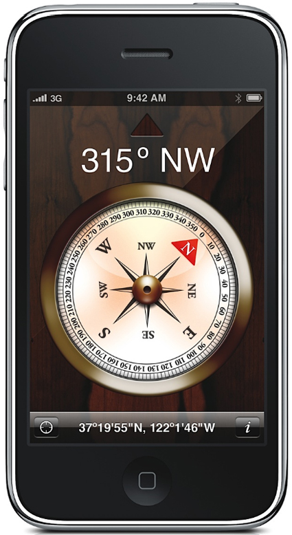 Apple iPhone 3GS Pictures: Built-in Digital Compass Apple iPhone 3GS Pictures: Built-in Digital Compass