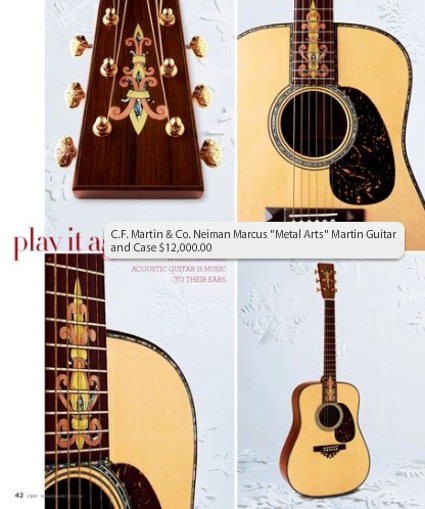 Neiman Marcus Metal Arts C.F. Martin Acoustic Guitar and Case ($12,000) Neiman Marcus Metal Arts C.F. Martin Acoustic Guitar and Case ($12,000)