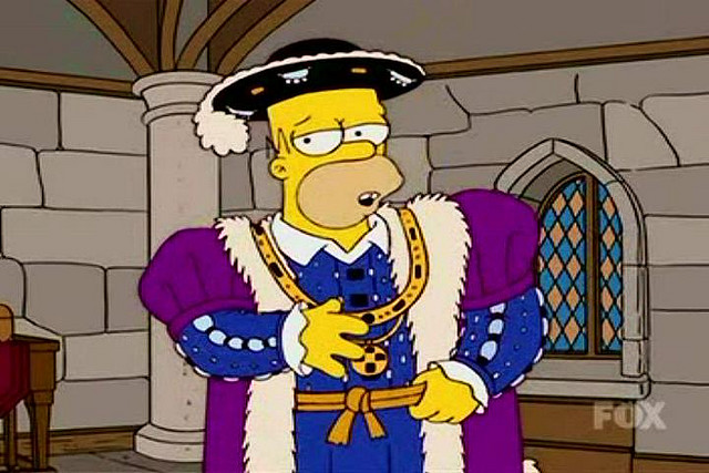 Homer Simpson as King Henry