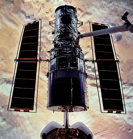 Space Shuttle Columbia docked with the Hubble Space Telescope (2002)