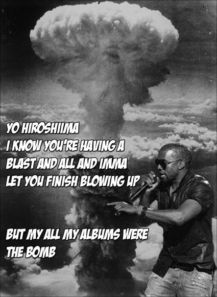Kanye West interrupts Hiroshima bomb