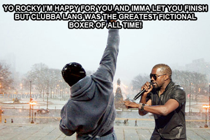 Kanye West interrupts Rocky Balboa Kanye West interrupts Rocky Balboa