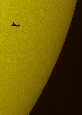 Space Shuttle Atlantis Silhoutte on the Sun