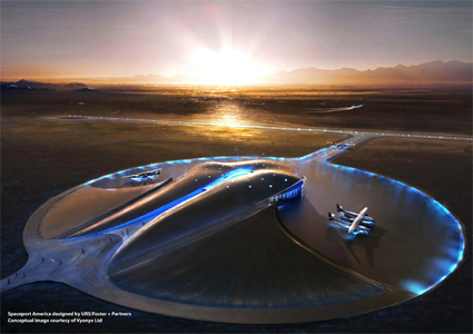 Conceptual Picture of Spaceport America in New Mexico